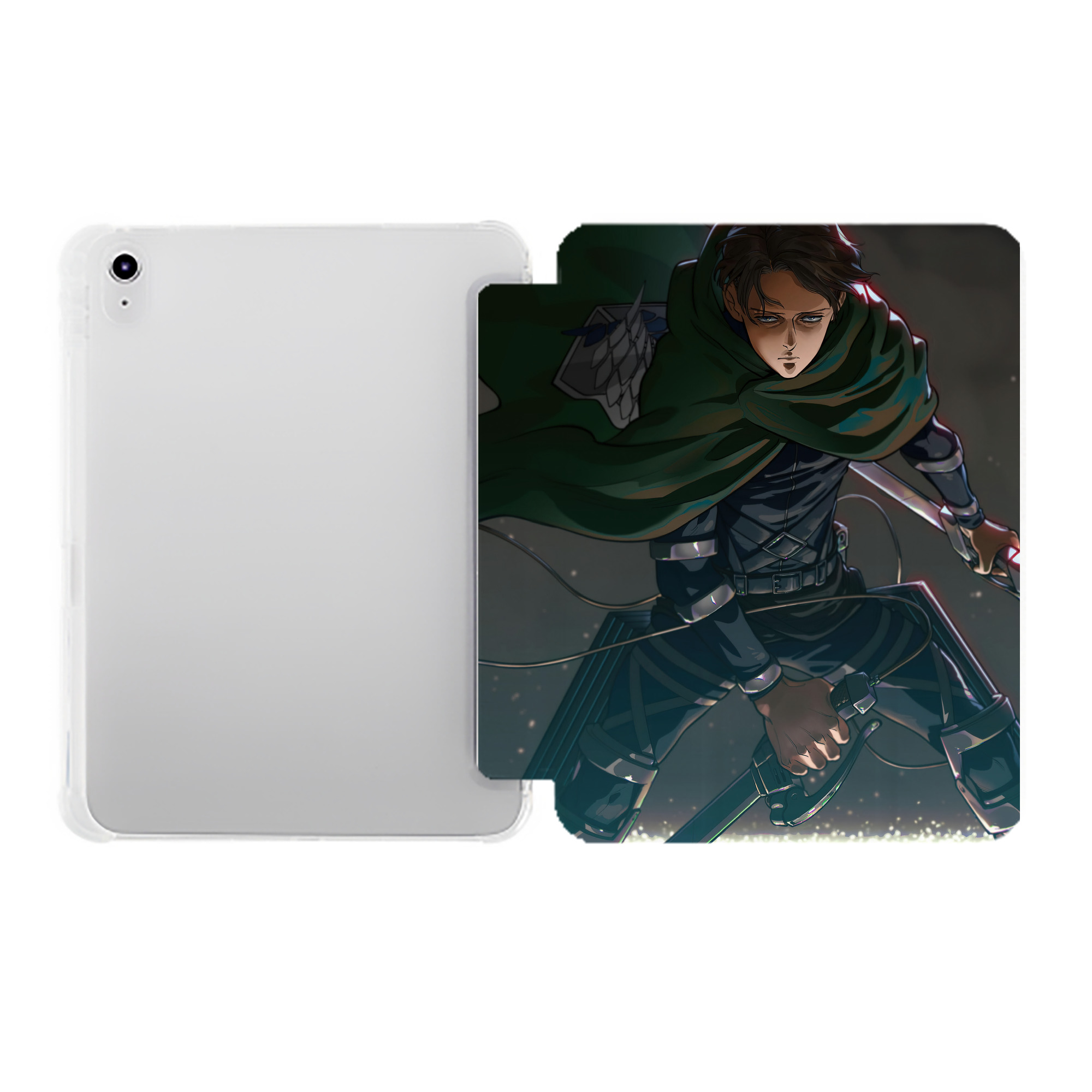 （画像用） 進撃の巨人 Attack on Titan IPad ケース ペン収納付き 三つ折りスタンド PUレザー×シリコン 対応機種9.5/10.5/10.9インチ